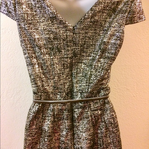 Stunning Betsey Johnson Metallic Gold Silk Dress - Picture 5 of 6
